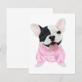 Schattige Franse Bulldog Vast | Gewoon Lief Voor M Kaart (Voorkant / Achterkant)