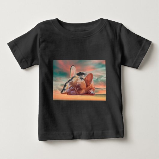 Schattige Franse Bulldog Water Kleur Kunst Schilde (Voorkant)