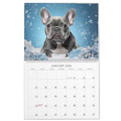 Schattige Franse Bulldogs met Bloemen Kalender (Jan 2026)