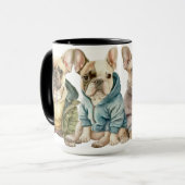 SCHATTIGE FRANSE BULLDOGS MET ZWANGERS MOK (Voorkant links)