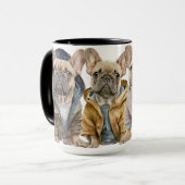 SCHATTIGE FRANSE BULLDOGS MET ZWANGERS MOK (Voorkant links)