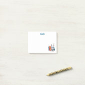 schattige Franse hond, gekleed dier, grappige verj Post-it® Notes (Op bureau)