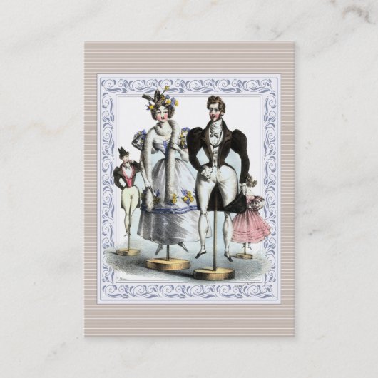 Schattige  Franse Mode Dolls Visitekaartje (Voorkant)