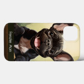 😍Schattige Franse pup in een bos Case-Mate iPhone Case (Achterkant (horizontaal))