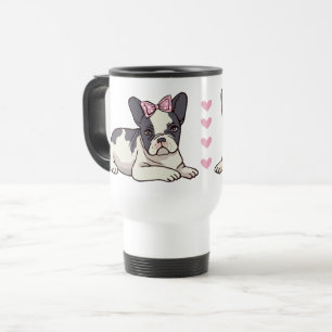 Schattige Franse Puppy Hond Liefhebber Cadeau Fran Reisbeker