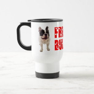 Schattige Franse Puppy Hond Liefhebber Franse Bull Reisbeker