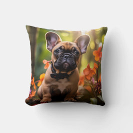 🐶💗Schattige Franse puppy in een jungle Kussen