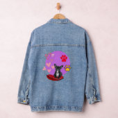 Schattige Franse puppy met harten Denim Jacket (Hangar)