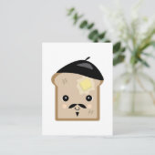 schattige franse toast briefkaart (Staand voorkant)