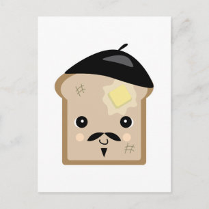 schattige franse toast briefkaart