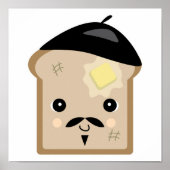 schattige franse toast poster (Voorkant)