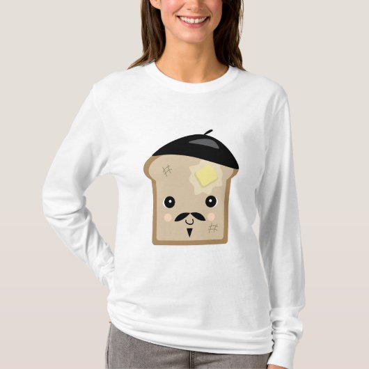 schattige franse toast t-shirt (Voorkant)