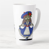 Schattige Franse zombie Latte Mok (Rechterhoek)