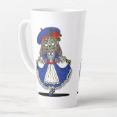 Schattige Franse zombie Latte Mok (Linkerhoek)