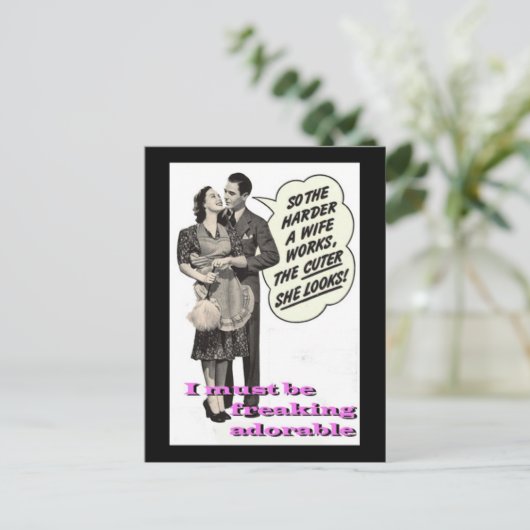 "Schattige Freakin " Briefkaart (Staand voorkant)