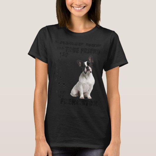 Schattige Frenchton Quote Moeder Froston Papa Faux T-shirt (Voorkant)