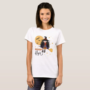 Schattige Frequent Flyer Witch Halloween T-shirt
