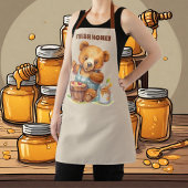 Schattige Fresh Honey beer voeg tekstverkopers toe Schort