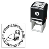 Schattige Fretnaam Retouradres Zelfinktende Stempel (In situ)
