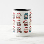 Schattige fretten in kerst Petten Mok (Midden)