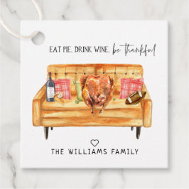 Schattige Friendsgiving Thanksgiving traktatie Bedankjes Labels