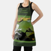 Schattige Frog Admiring Lotus Flower Gepersonalise Schort (Insitu)