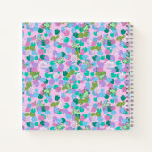 Schattige Frog Art notitieboek met roze achtergron (Achterkant)