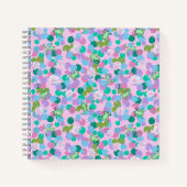 Schattige Frog Art notitieboek met roze achtergron (Voorkant)