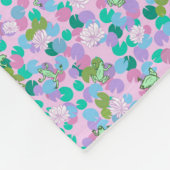 Schattige Frog Art Roze Fleece Deken voor Meisjesk (Hoek)