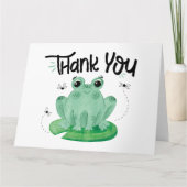 Schattige Frog bedankje Bedankkaart (Voorkant)