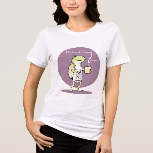 Schattige Frog Coffee Shirt voor vrouwen (Voorkant)