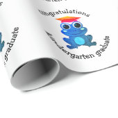 Schattige Frog Custom Kleuterschool Afstuderen Cadeaupapier (Rol Hoek)