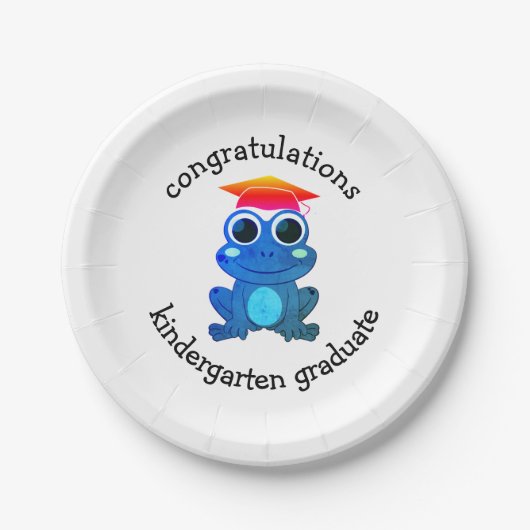 Schattige Frog Custom Kleuterschool Afstuderen Papieren Bordje (Voorkant)