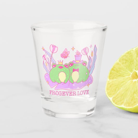 Schattige Frog - Froever Love Shot Glas (Voorkant)