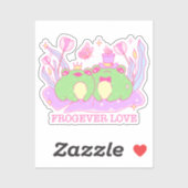Schattige Frog - Froever Love Sticker (Vel)