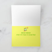 Schattige Frog Funny Animal Kinder Happy Birthday Kaart (Binnen)