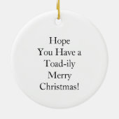Schattige Frog Gitaar spelen | Toad Pun Christmas Keramisch Ornament (Achterkant)