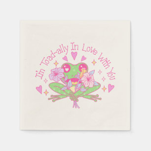 Schattige Frog - Ik ben helemaal verliefd op je Servet