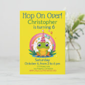 Schattige Frog Kids Verjaardag Kaart (Staand voorkant)