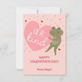Schattige Frog Kinder Klaslokaal Valentijn Note Ka Kaart