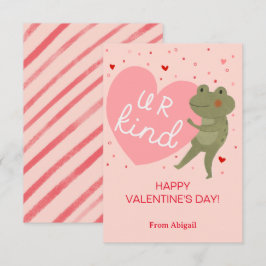 Schattige Frog Kinder Klaslokaal Valentijn Note Ka Kaart
