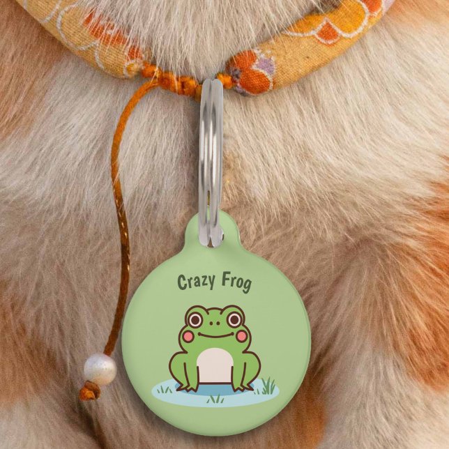 Schattige Frog Pet Tag Huisdierpenning (Cute Frog Pet Tag)