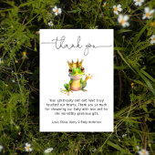 Schattige Frog Prince Baby shower Dank u Bedankkaart