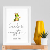 Schattige Frog Prince Baby shower Kaarten en gesch Poster