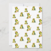 Schattige Frog Prince Groen & Goud Baby shower Kaart (Achterkant)