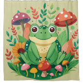 Schattige Frog Shower Gordijn voor Frog Lovers (Voorkant)