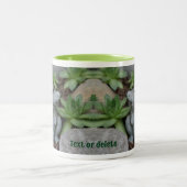 Schattige Frog Succulent Garden gepersonaliseerd Tweekleurige Koffiemok (Center)