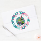 Schattige Frog Thema Meisje Verjaardag Gift Label (Envelop)