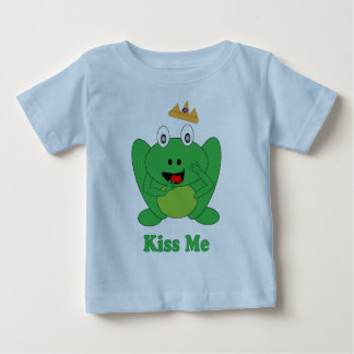 Schattige Frog Zegt "Kiss Me" Sprookjesshirt