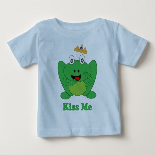 Schattige Frog Zegt "Kiss Me" Sprookjesshirt (Voorkant)